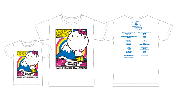 HELLO KITTY×SLS　富士山と気球Tシャツ（ホワイト）