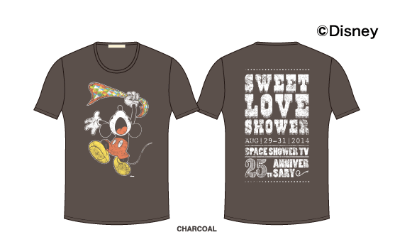 Space Shower Tv 25th Anniversary Sweet Love Shower 14 Goods グッズ詳細 Sweet Love Shower 14 Mickey Tシャツ チャコールグレー Space Shower Tv 25th Anniversary Sweet Love Shower 14 Goods グッズ詳細 Sweet Love Shower 14 Mickey Tシャツ チャコールグレー