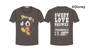 SWEET LOVE SHOWER 2014 / Mickey / Tシャツ（チャコールグレー）